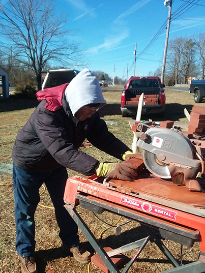 Paver Saw Helps with Veteran Memorial